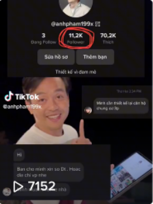 Kênh Tiktok hơn 10.000 follower